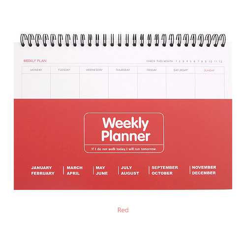 2young Wirebound large weekly desk planner scheduler