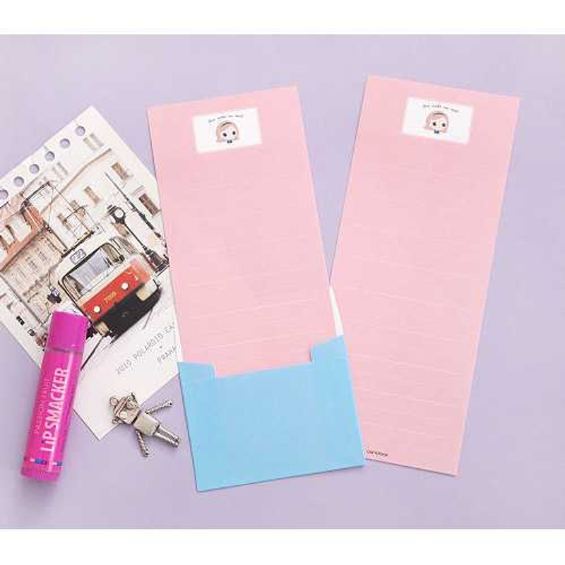 2Young Mini doll small long letter paper and envelope set of 3 2Young Mini doll small long letter paper and envelope set of 3