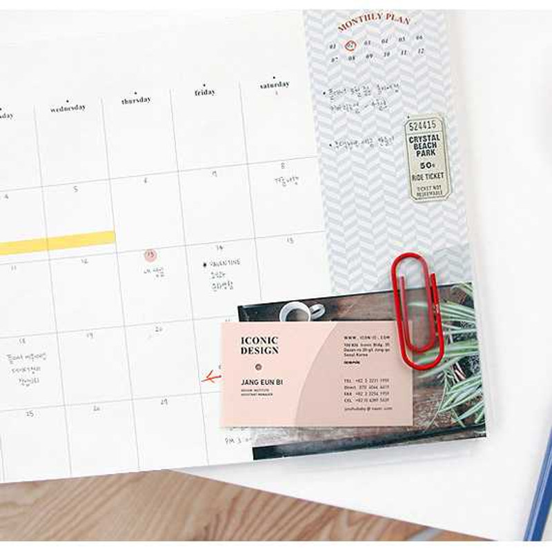 Iconic Pattern monthly planner memopad desk pad