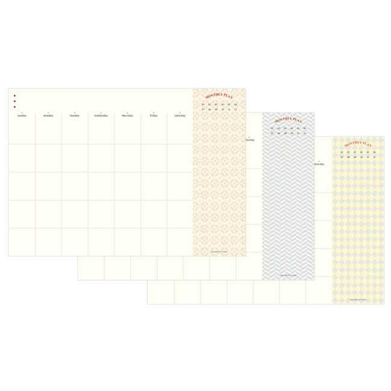Iconic Pattern monthly planner memopad desk pad