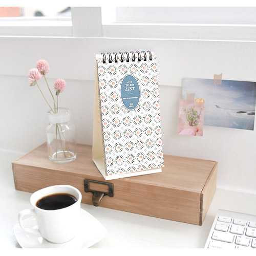Iconic Wirebound pattern To do list desk notepad