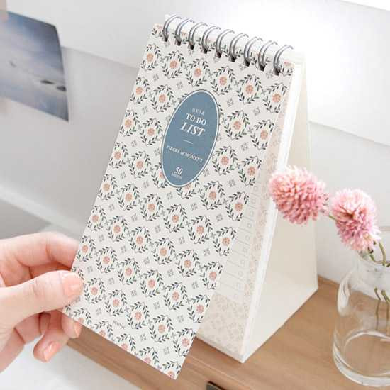 Iconic Wirebound pattern To do list desk notepad