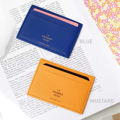 Iconic La chance passe flat card holder case