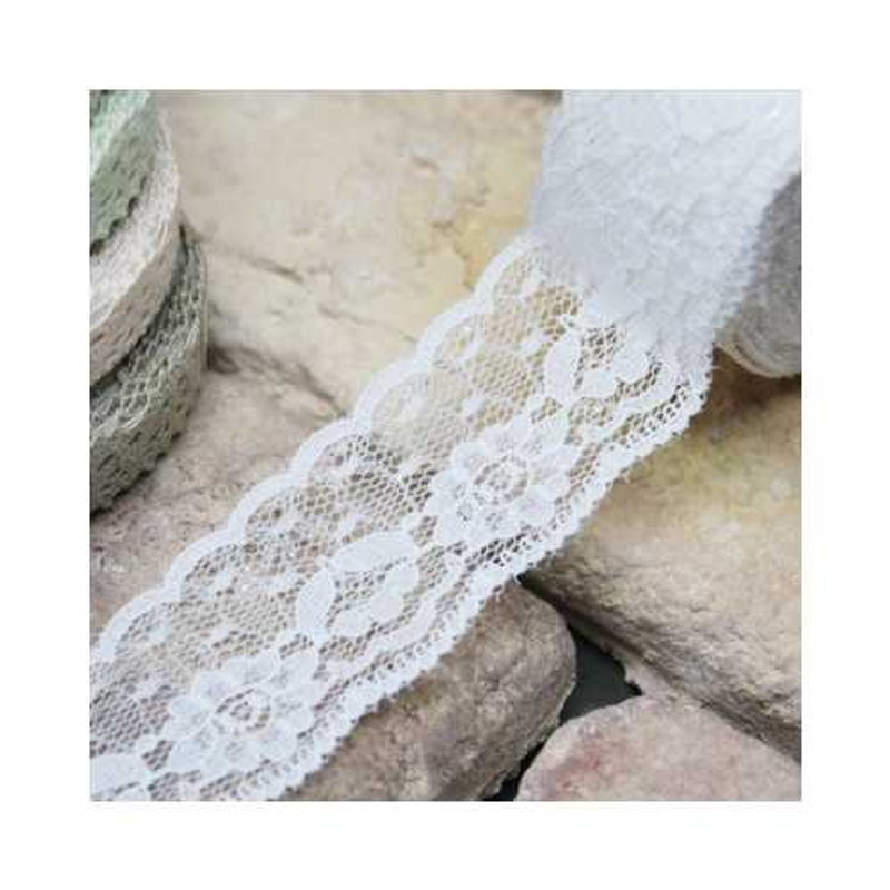 J&Bobbin Adhesive deco white cotton lace roll tape - 30 J&Bobbin Adhesive deco white cotton lace roll tape - 30