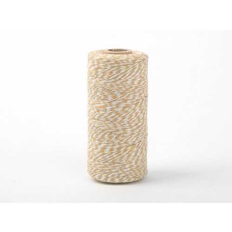 Dailylike Roll Twine cotton string - Camel with white stripe 236yd Dailylike Roll Twine cotton string - Camel with white stripe 236yd