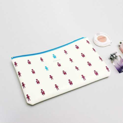 Fenice Link the mind pattern zipper multi pouch