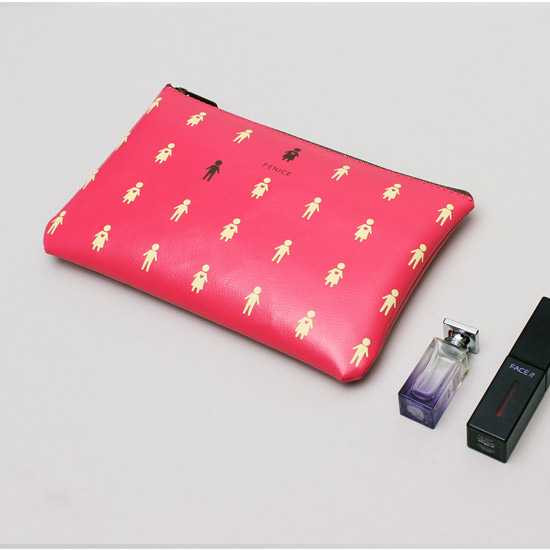 Fenice Link the mind pattern zipper multi pouch