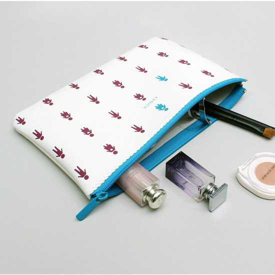 Fenice Link the mind pattern zipper multi pouch
