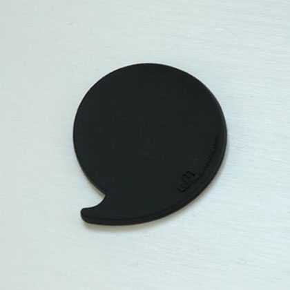 Book comma rubber bookmark - black