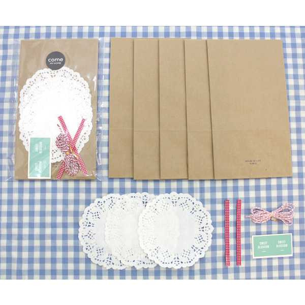 PlanD Kraft gift paper bag set