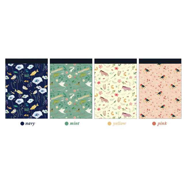 Indigo Willow story pattern lined notepad 360 pages