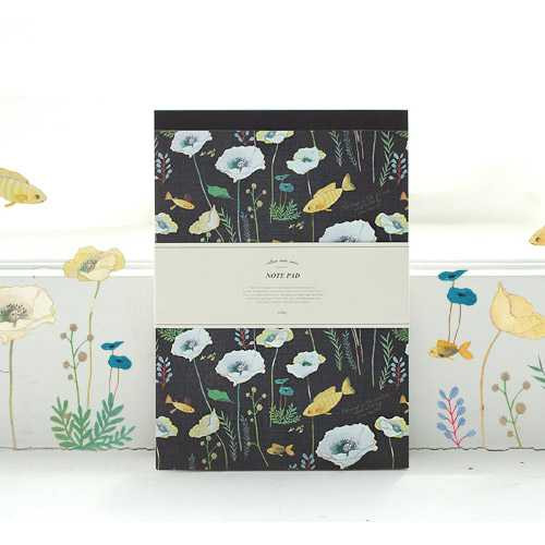 Indigo Willow story pattern lined notepad 360 pages