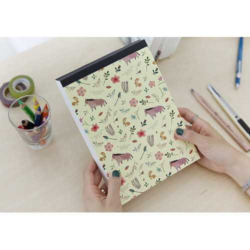 Indigo Willow story pattern lined notepad 360 pages