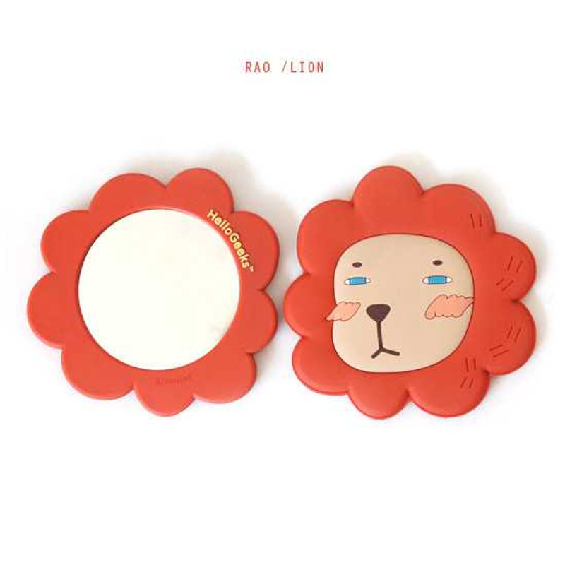 Romane Hellogeeks round handy mirror