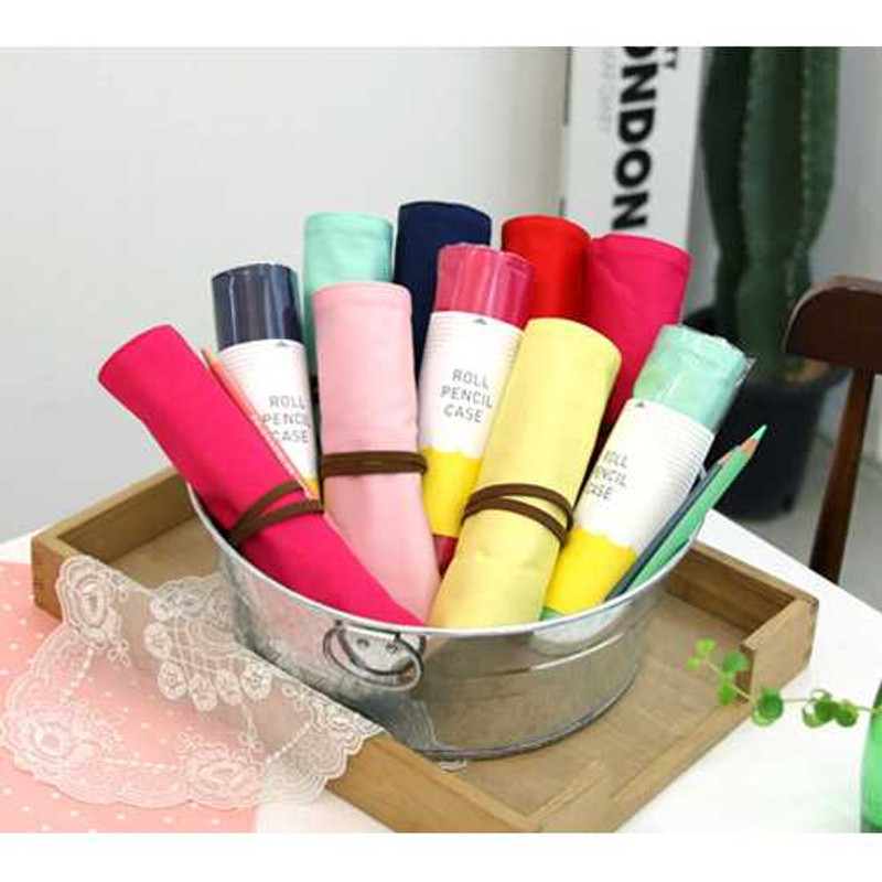 PlanD Colorful handmade roll pencil case pen pouch PlanD Colorful handmade roll pencil case pen pouch