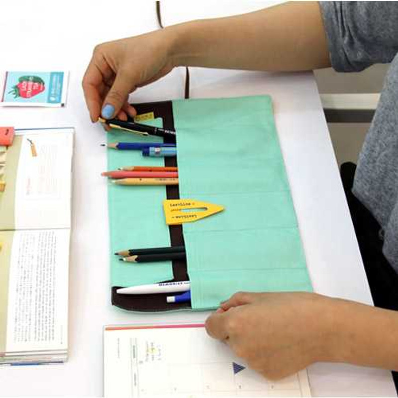 PlanD Colorful handmade roll pencil case pen pouch PlanD Colorful handmade roll pencil case pen pouch