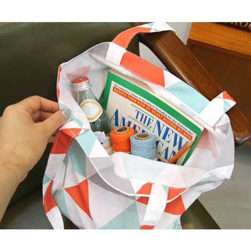 PlanD Pattern cotton tote shoulder bag