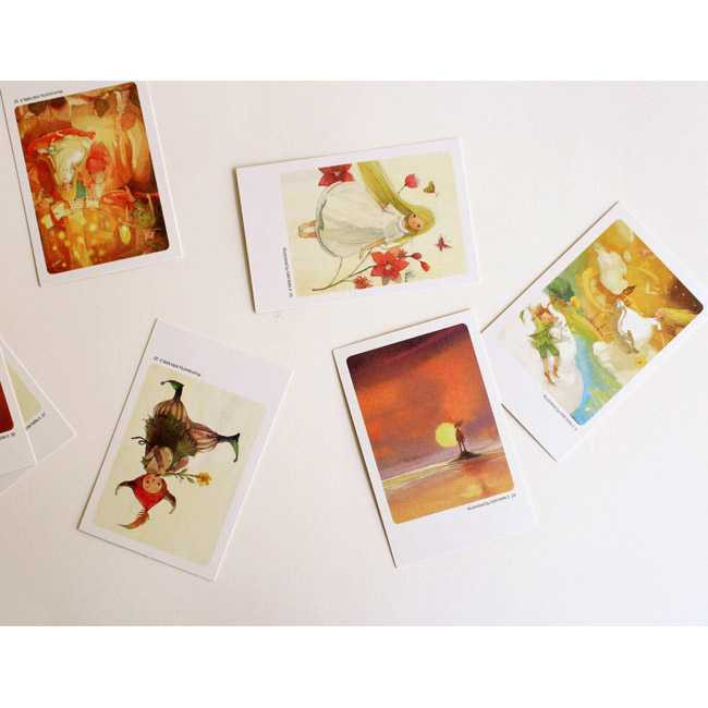 Indigo Peter pan illustration mini postcard set