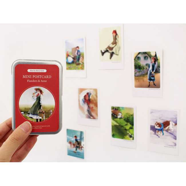 Indigo Flanders Anne illustration mini postcard set