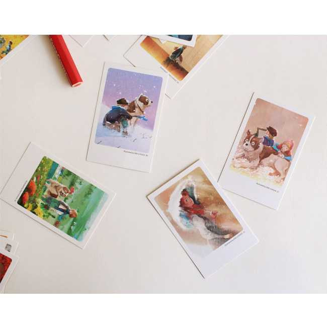 Indigo Flanders Anne illustration mini postcard set