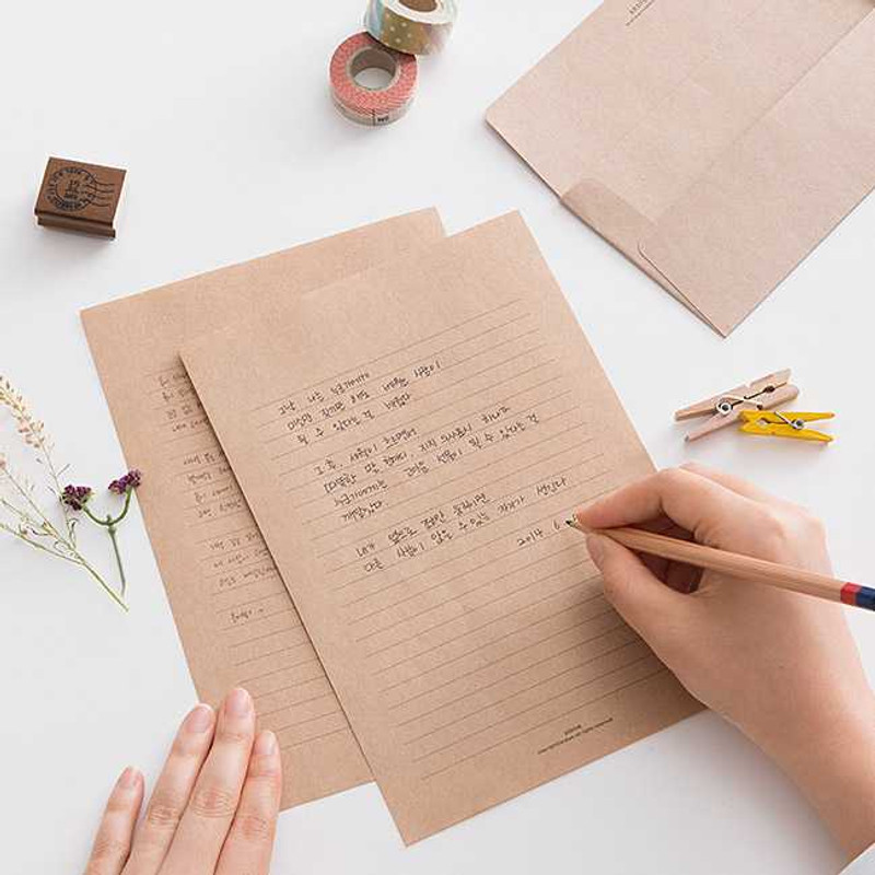 Ardium Kraft letter paper and envelope set Ardium Kraft letter paper and envelope set