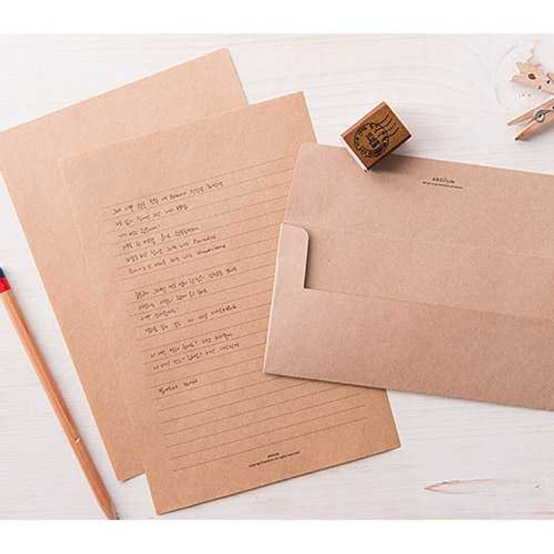 Ardium Kraft letter paper and envelope set Ardium Kraft letter paper and envelope set