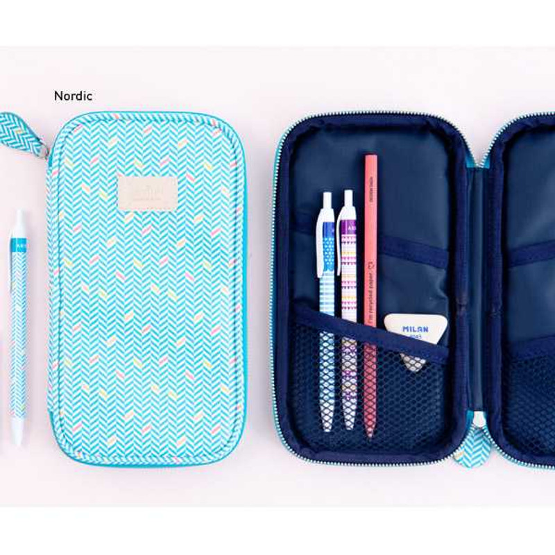 Ardium Pattern zip around pencil case pouch