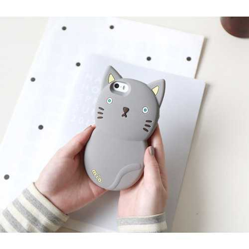 Romane Monomate cute cat iPhone 5/5S jelly case