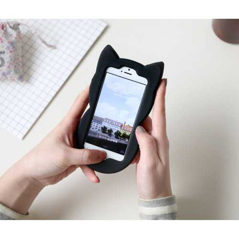 Romane Monomate cute cat iPhone 5/5S jelly case
