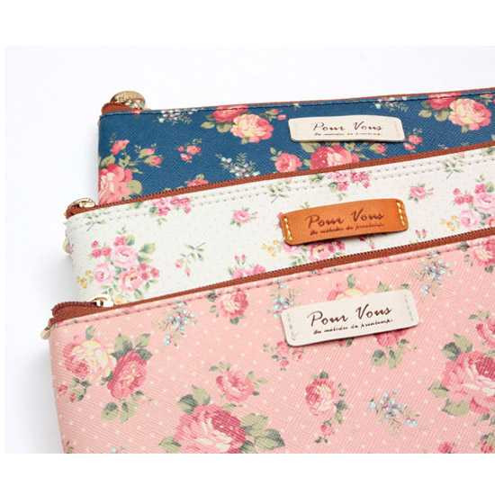Wanna This Pour vous flower pattern slim pencil case