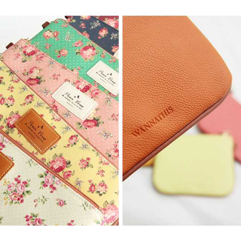 Wanna This Pour vous flower pattern clutch bag large