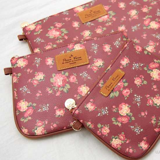 Wanna This Pour vous flower pattern clutch bag medium