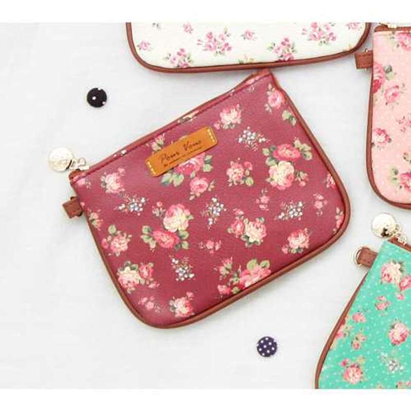 Wanna This Pour vous flower pattern clutch bag small