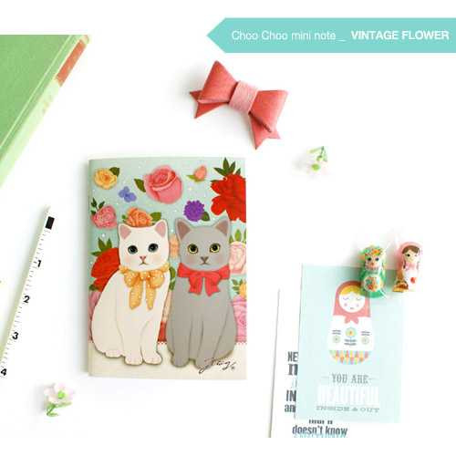 Jetoy Choo Choo cat mini lined notebook