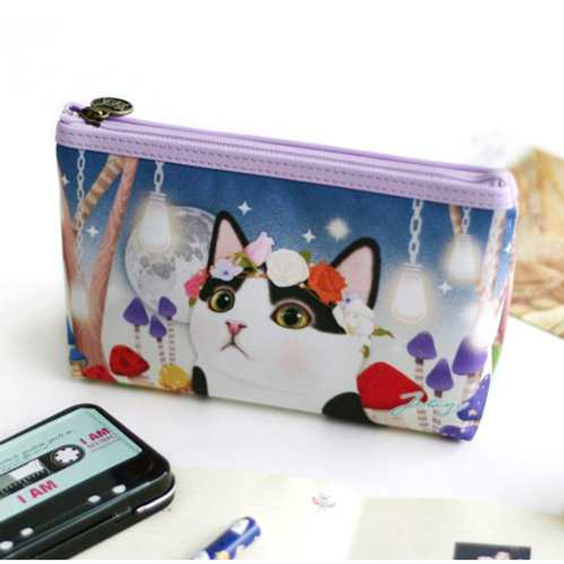 Jetoy Choo Choo cat lalala zipper pouch Jetoy Choo Choo cat lalala zipper pouch