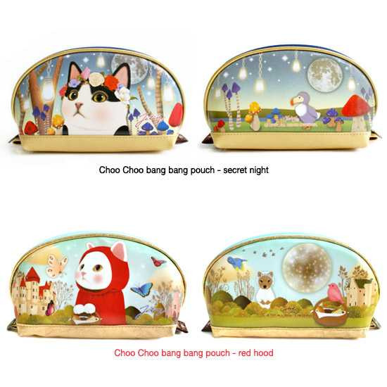 Jetoy Choo Choo cat bang bang zipper pouch