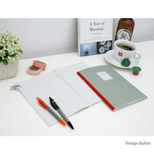 Rollercoaster Pattern A5 lined notebook