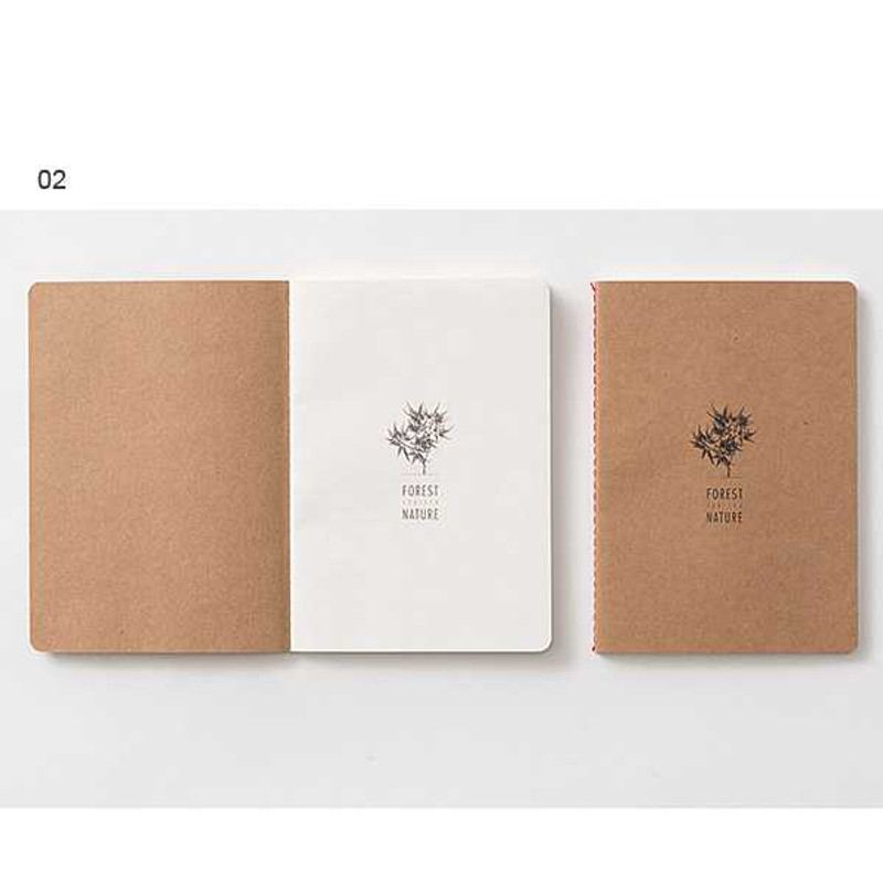 Ardium Thread stitching kraft nature lined notebook set small Ardium Thread stitching kraft nature lined notebook set small