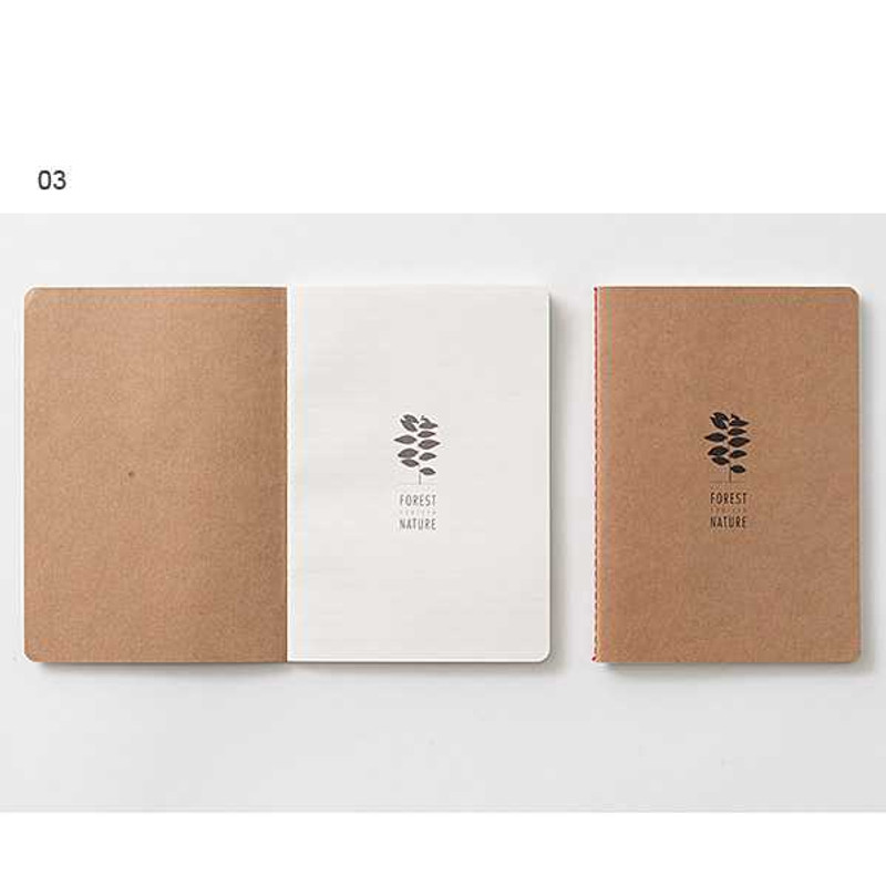 Ardium Thread stitching kraft nature lined notebook set small Ardium Thread stitching kraft nature lined notebook set small