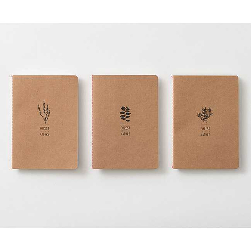 Ardium Thread stitching kraft nature lined notebook set small Ardium Thread stitching kraft nature lined notebook set small