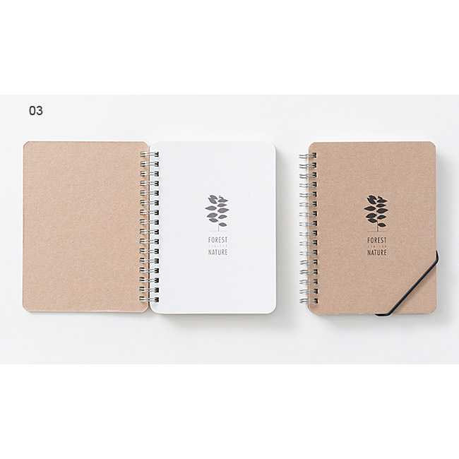 Ardium Wirebound Kraft nature lined notebook small