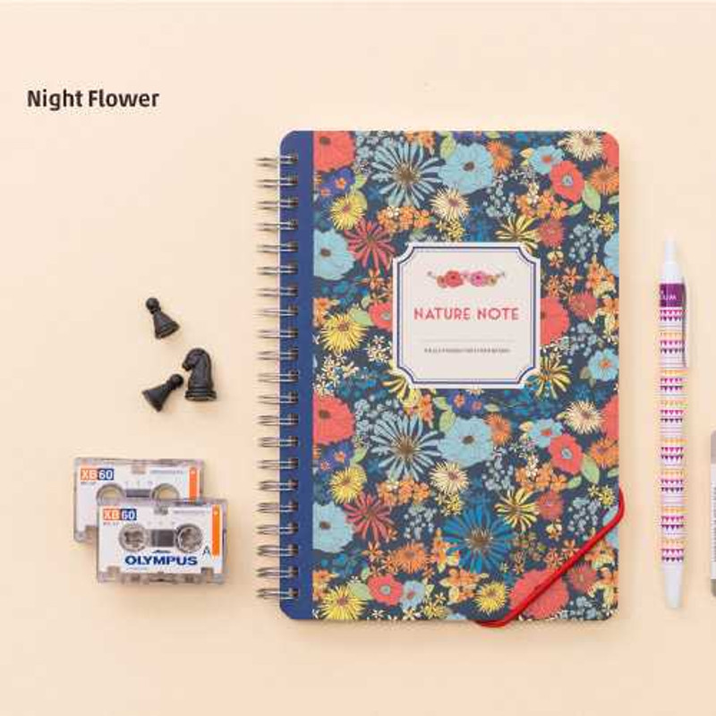 Ardium Wirebound flower pattern nature lined notebook medium Ardium Wirebound flower pattern nature lined notebook medium