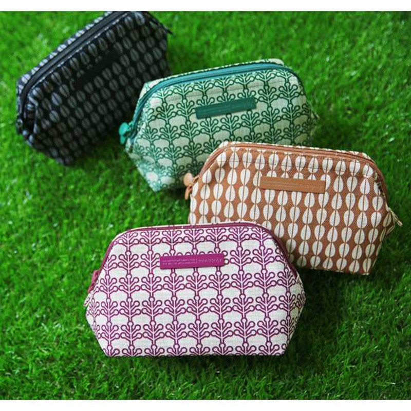 Monopoly Nature motif pattern wire travel beauty pouch Monopoly Nature motif pattern wire travel beauty pouch