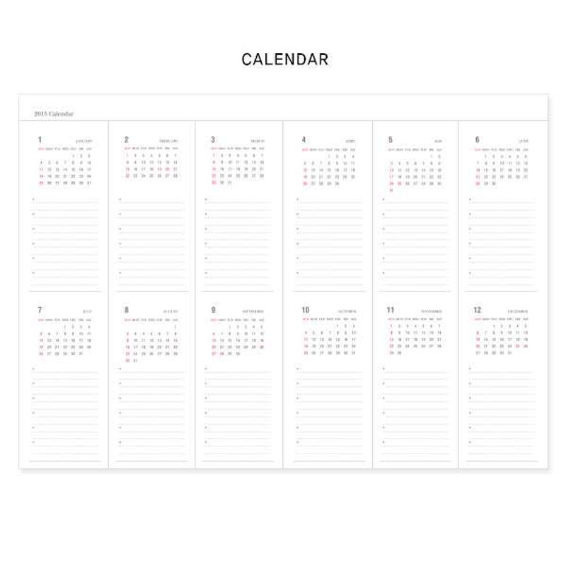 2015 Gunmangzeung Simple light monthly small dated planner