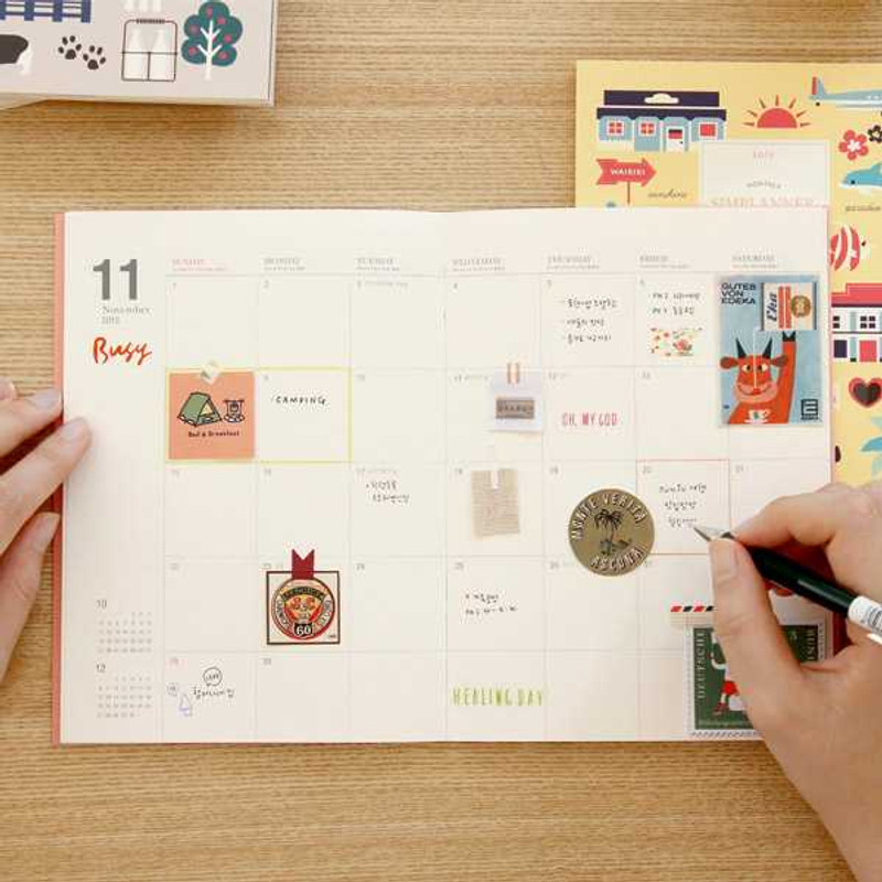2015 Gunmangzeung Simple light monthly small dated planner