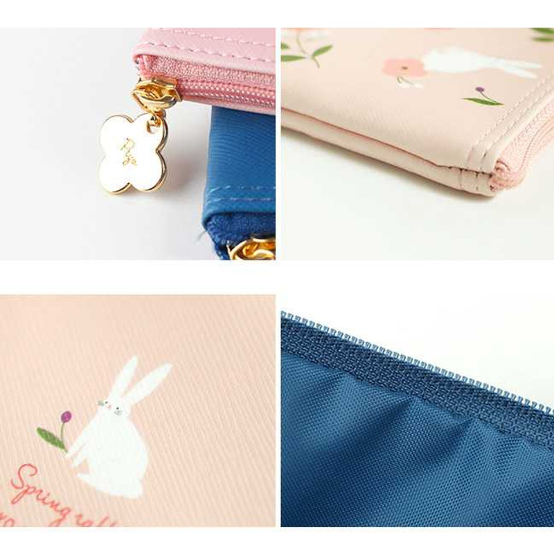 Livework Piyo cute pattern wide zipper pouch