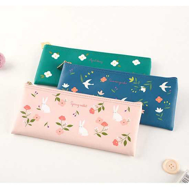 Livework Piyo cute pattern wide zipper pouch