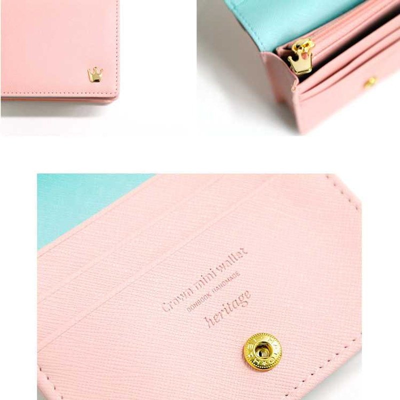 Donbook Crown saffiano leather small wallet