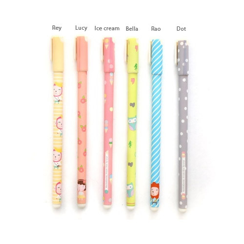 Patterns of Hellogeeks cute illustration pattern black gel pen
