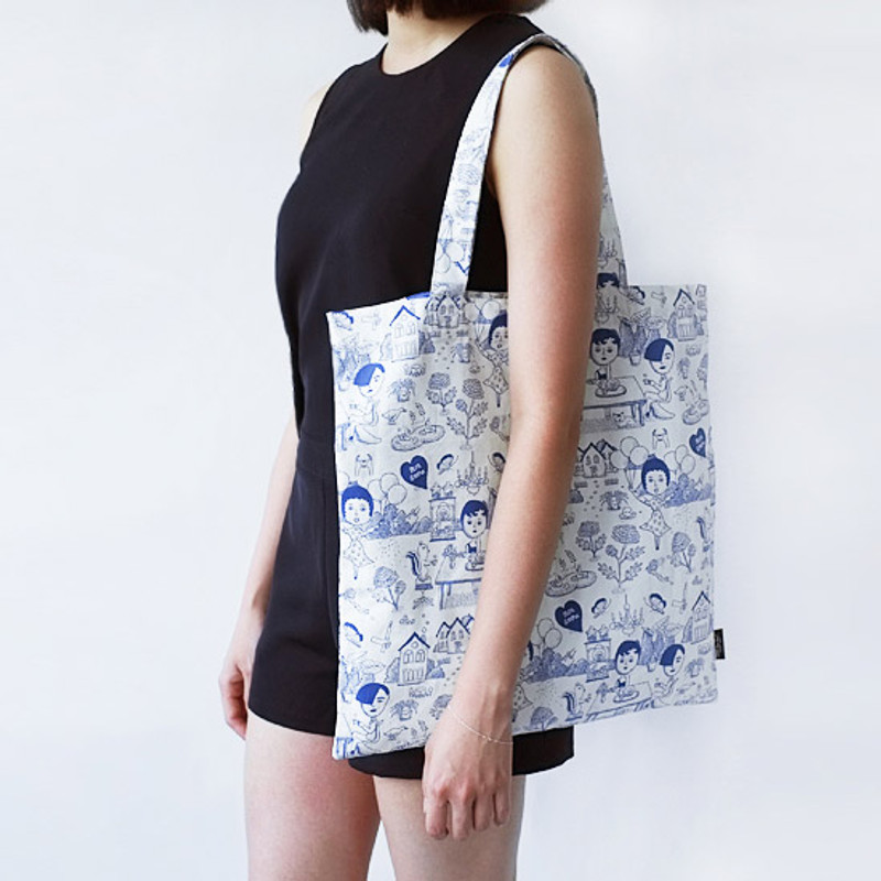 Aurore landscape cotton eco tote bag